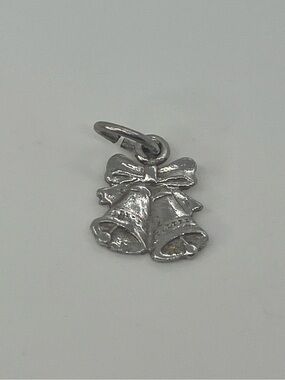 Vtg 925 Wedding Bells Church Bells Christmas Bells Mini Charm Sterling Silver